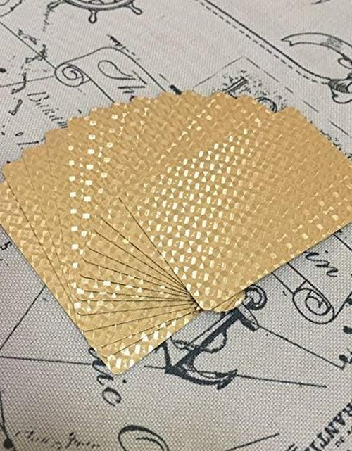 Load image into Gallery viewer, Deck of Cards, Gold Deck of Cards, Gold Playing Cards, Gold Waterproof Playing Cards, Waterproof Playing Cards, Poker Cards, Deck of Waterproof Cards, Washable Flexible, Use for Party and Game
