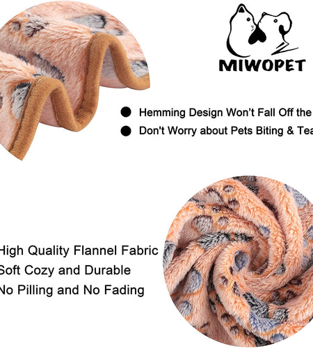 3 Pack Cat and Dog Blanket Soft & Warm Fleece Flannel Pet Blanket, Great Pet Throw for Puppy, Small Dog, Medium Dog & Large Dog (Medium)