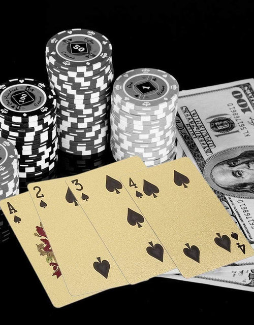 Load image into Gallery viewer, Deck of Cards, Gold Deck of Cards, Gold Playing Cards, Gold Waterproof Playing Cards, Waterproof Playing Cards, Poker Cards, Deck of Waterproof Cards, Washable Flexible, Use for Party and Game
