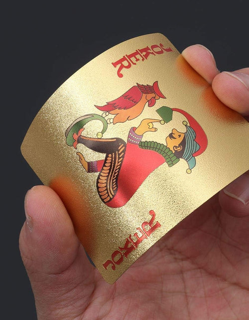Load image into Gallery viewer, Deck of Cards, Gold Deck of Cards, Gold Playing Cards, Gold Waterproof Playing Cards, Waterproof Playing Cards, Poker Cards, Deck of Waterproof Cards, Washable Flexible, Use for Party and Game
