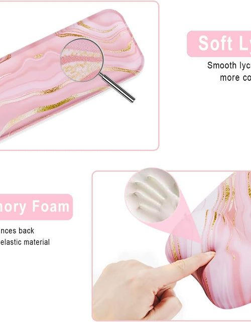 Load image into Gallery viewer, Keyboard Wrist Rest Mouse Pad Wrist Support for Computer Desktop/Laptop/Notebook Memory Foam Keyboard Pad Ergonomic Hand Rest Wrist Cushion for Home Office Gaming - Pink Fluid
