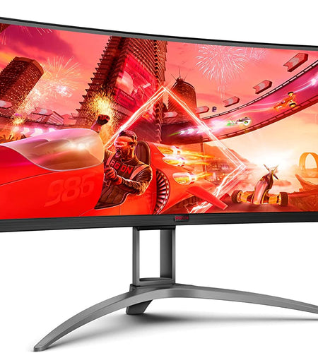 AGON Curved Gaming Monitor 49" (AG493UCX), Dual QHD 5120X1440 @ 120Hz, VA Panel, 1Ms 120Hz Adaptive-Sync, 121% Srgb, Height Adjustable, 4-Yr Zero Dead Pixels Manufacturer Guarantee